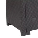 Flash Furniture Faux Rattan Chair with All-Weather Cushion