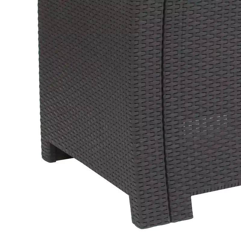 Flash Furniture Faux Rattan Chair with All-Weather Cushion
