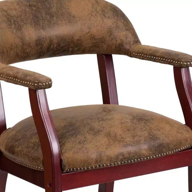 Flash Furniture Conference Chair with Accent Nail Trim and Casters