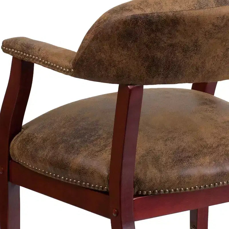 Flash Furniture Conference Chair with Accent Nail Trim and Casters