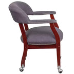 Flash Furniture Conference Chair with Accent Nail Trim and Casters