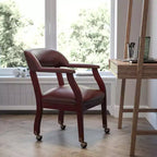 Flash Furniture Conference Chair with Accent Nail Trim and Casters