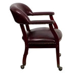 Flash Furniture Conference Chair with Accent Nail Trim and Casters