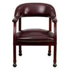 Flash Furniture Conference Chair with Accent Nail Trim and Casters