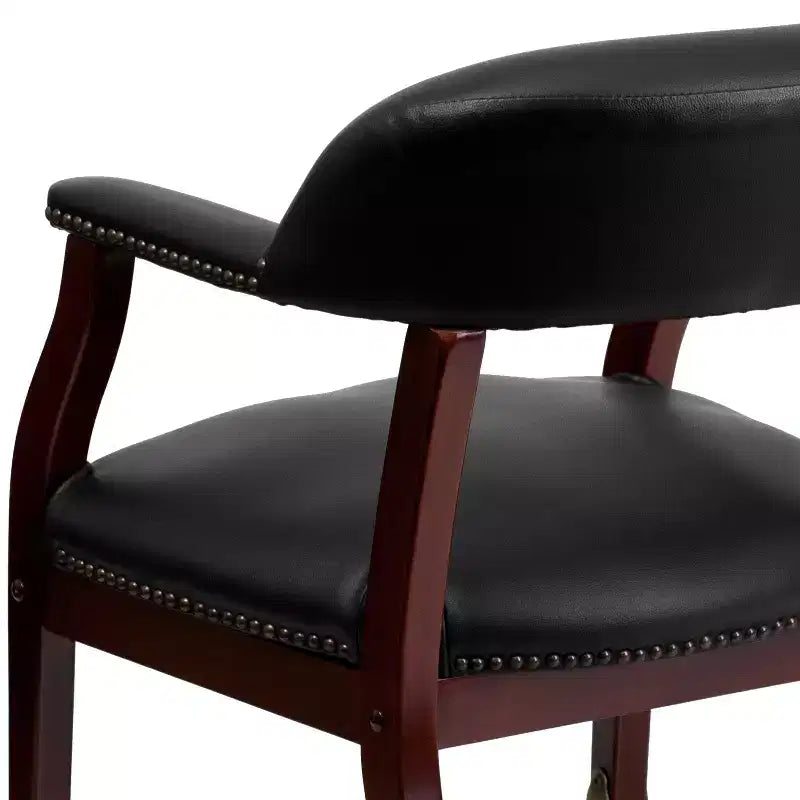 Flash Furniture Conference Chair with Accent Nail Trim and Casters