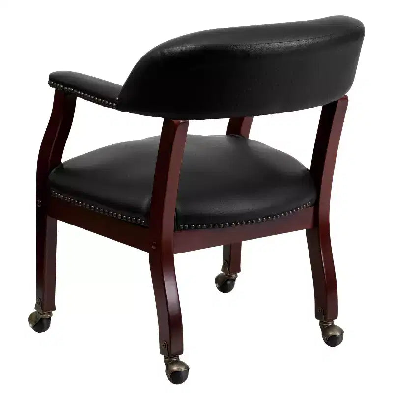 Flash Furniture Conference Chair with Accent Nail Trim and Casters