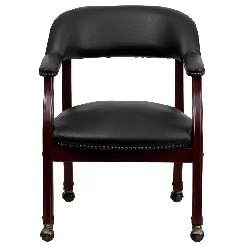 Flash Furniture Conference Chair with Accent Nail Trim and Casters