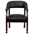 Flash Furniture Conference Chair with Accent Nail Trim and Casters