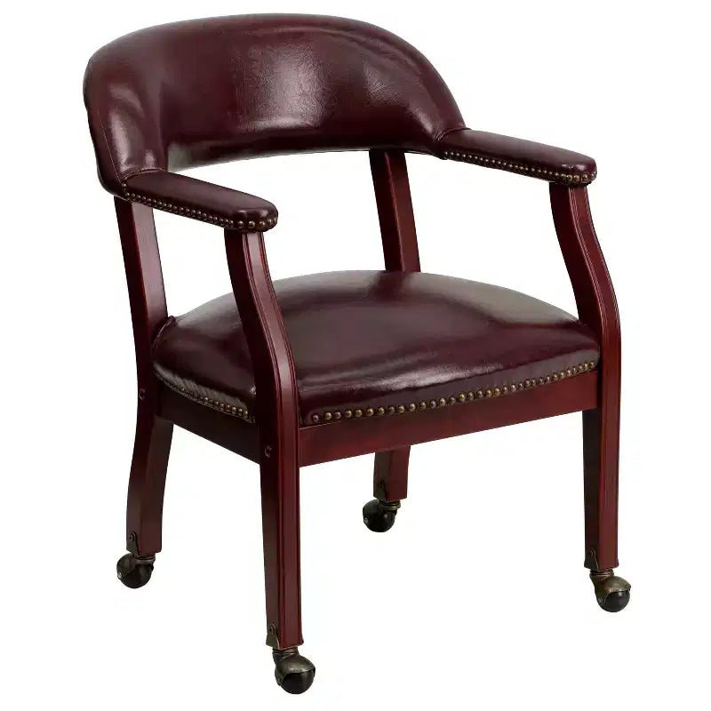 Sedia da conferenza Flash Furniture con borchie decorative e rotelle