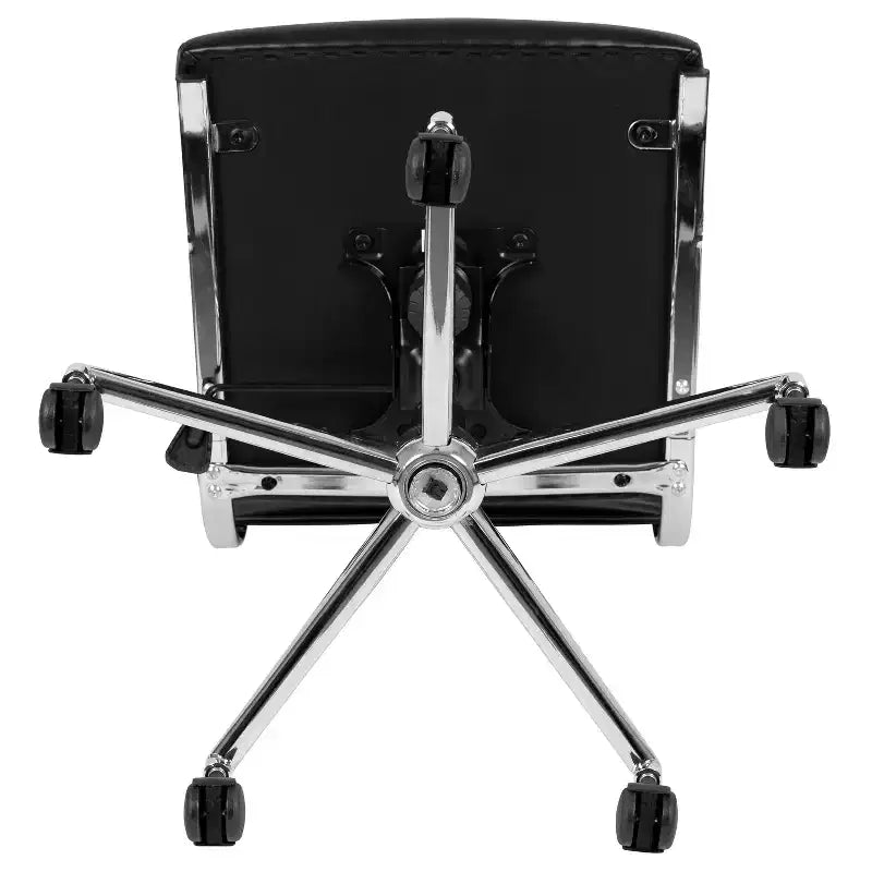 Flash Furniture Mid-Back Armless LeatherSoft Contemporary Ribbed Executive Swivel Office Chair