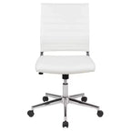 Flash Furniture Mid-Back Armless LeatherSoft Contemporary Ribbed Executive Swivel Office Chair