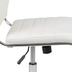 Flash Furniture Mid-Back Armless LeatherSoft Contemporary Ribbed Executive Swivel Office Chair