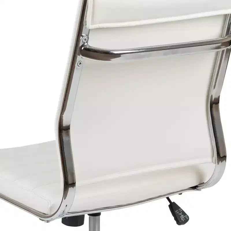 Flash Furniture Mid-Back Armless LeatherSoft Contemporary Ribbed Executive Swivel Office Chair