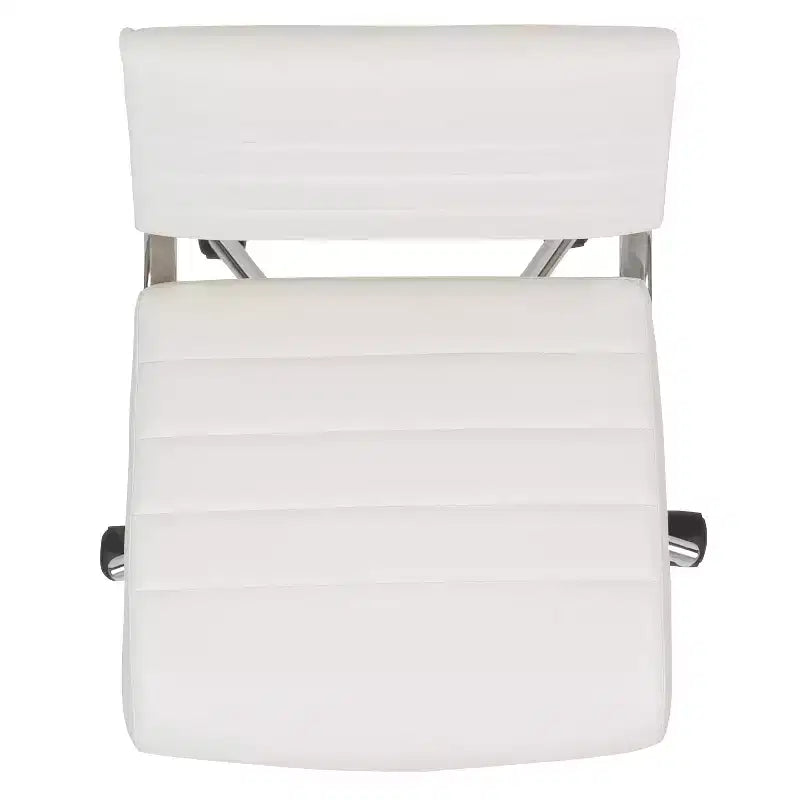 Flash Furniture Mid-Back Armless LeatherSoft Contemporary Ribbed Executive Swivel Office Chair