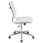 Flash Furniture Mid-Back Armless LeatherSoft Contemporary Ribbed Executive Swivel Office Chair