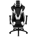 Flash Furniture Sedia da Gaming X30, sedia da ufficio ergonomica da corsa per computer con schienale completamente reclinabile e poggiapiedi estraibile in pelle sintetica rossa
