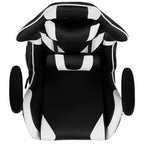 Flash Furniture Sedia da Gaming X30, sedia da ufficio ergonomica da corsa per computer con schienale completamente reclinabile e poggiapiedi estraibile in pelle sintetica rossa
