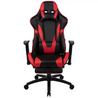 Flash Furniture Sedia da Gaming X30, sedia da ufficio ergonomica da corsa per computer con schienale completamente reclinabile e poggiapiedi estraibile in pelle sintetica rossa
