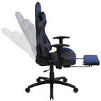 Flash Furniture Sedia da Gaming X30, sedia da ufficio ergonomica da corsa per computer con schienale completamente reclinabile e poggiapiedi estraibile in pelle sintetica rossa