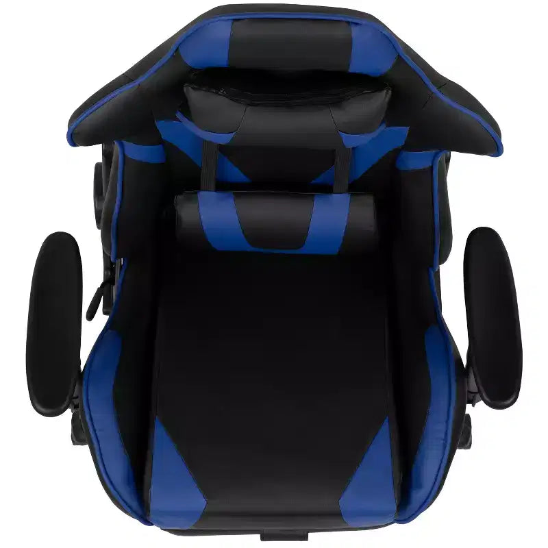 Flash Furniture Sedia da Gaming X30, sedia da ufficio ergonomica da corsa per computer con schienale completamente reclinabile e poggiapiedi estraibile in pelle sintetica rossa