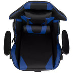 Flash Furniture Sedia da Gaming X30, sedia da ufficio ergonomica da corsa per computer con schienale completamente reclinabile e poggiapiedi estraibile in pelle sintetica rossa
