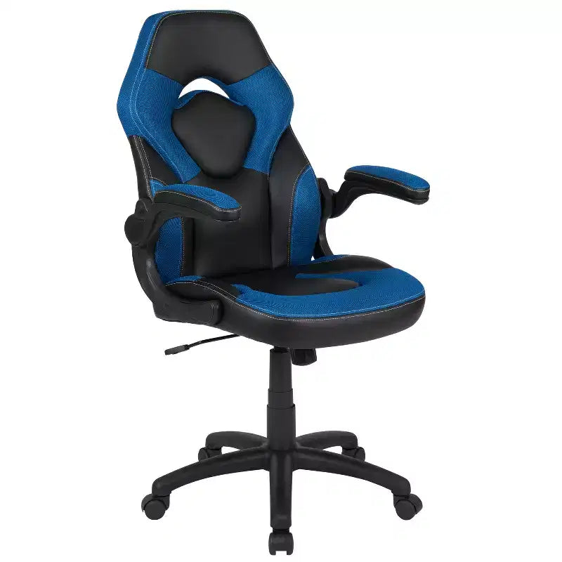 Flash Furniture X10 Sedia da Gaming Racing Ufficio Ergonomica per Computer PC Girevole Regolabile con Braccioli Ribaltabili