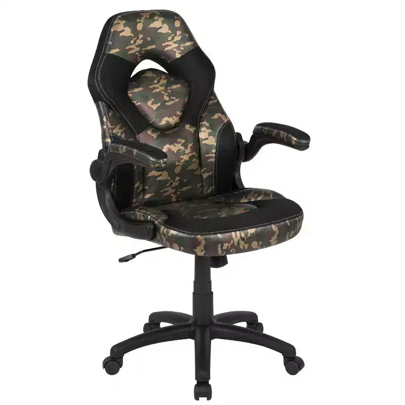 Flash Furniture X10 Sedia da Gaming Racing Ufficio Ergonomica per Computer PC Girevole Regolabile con Braccioli Ribaltabili
