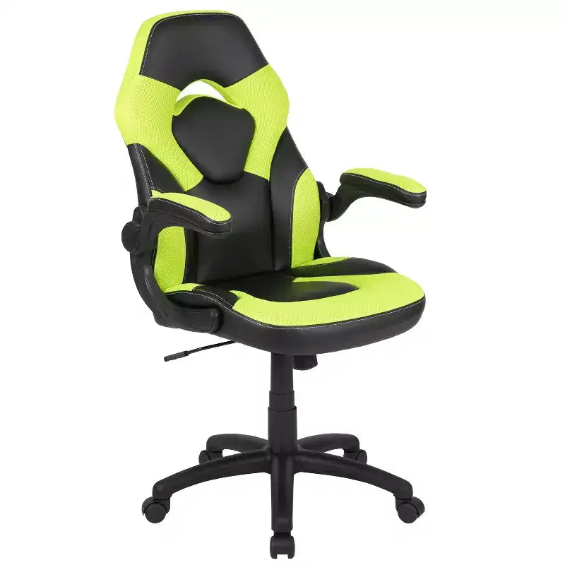 Flash Furniture X10 Sedia da Gaming Racing Ufficio Ergonomica per Computer PC Girevole Regolabile con Braccioli Ribaltabili