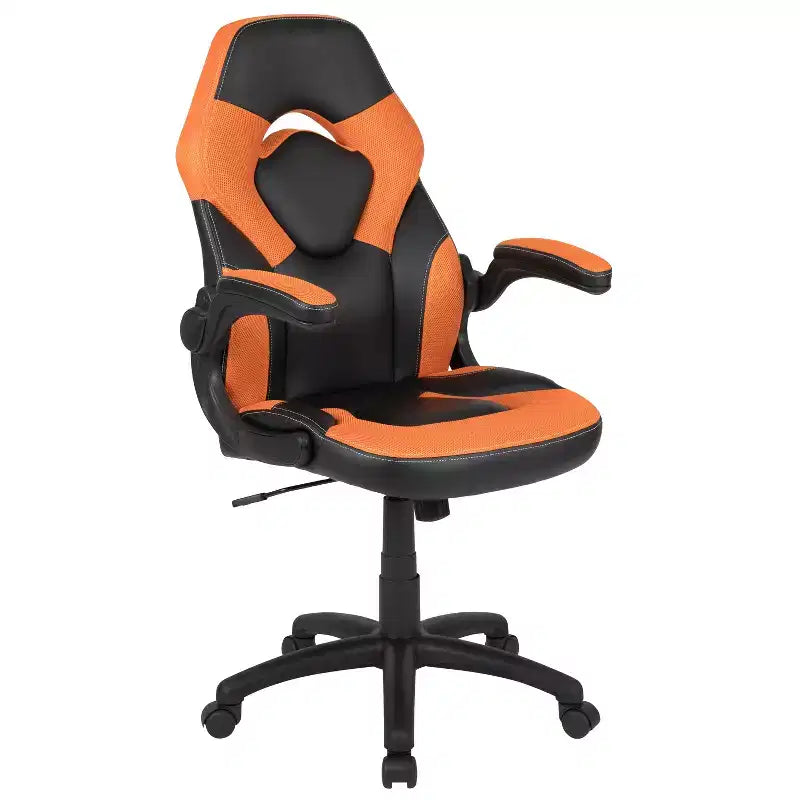 Flash Furniture X10 Sedia da Gaming Racing Ufficio Ergonomica per Computer PC Girevole Regolabile con Braccioli Ribaltabili