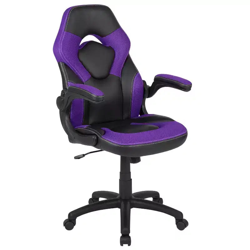 Flash Furniture X10 Sedia da Gaming Racing Ufficio Ergonomica per Computer PC Girevole Regolabile con Braccioli Ribaltabili