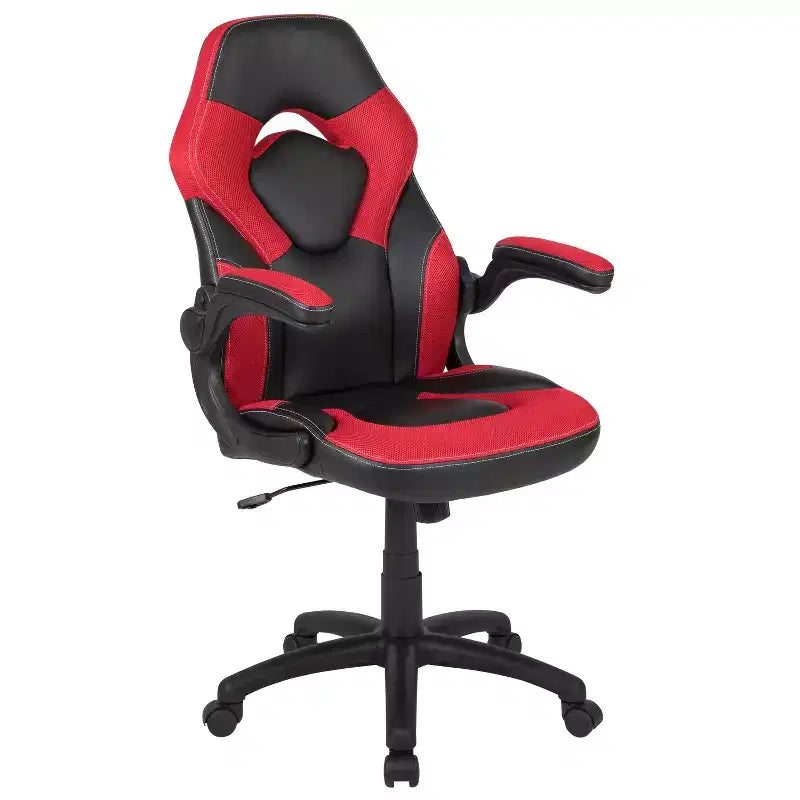 Flash Furniture X10 Sedia da Gaming Racing Ufficio Ergonomica per Computer PC Girevole Regolabile con Braccioli Ribaltabili