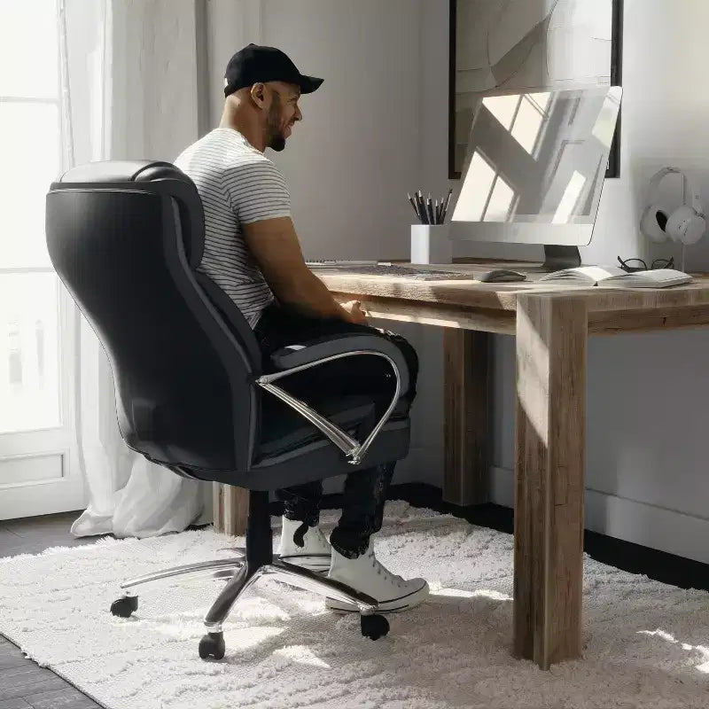 Flash Furniture HERCULES Series Big & Tall 500 lb. Rated LeatherSoft Executive Swivel Ergonomic Office Chair with Extra Wide Seat