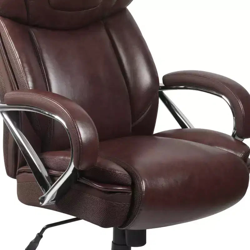 Flash Furniture HERCULES Series Big & Tall 500 lb. Rated LeatherSoft Executive Swivel Ergonomic Office Chair with Extra Wide Seat