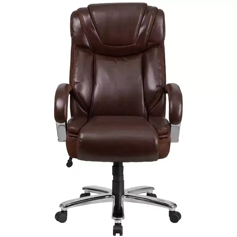 Flash Furniture HERCULES Series Big & Tall 500 lb. Rated LeatherSoft Executive Swivel Ergonomic Office Chair with Extra Wide Seat