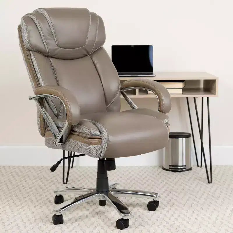 Flash Furniture HERCULES Series Big & Tall 500 lb. Rated LeatherSoft Executive Swivel Ergonomic Office Chair with Extra Wide Seat