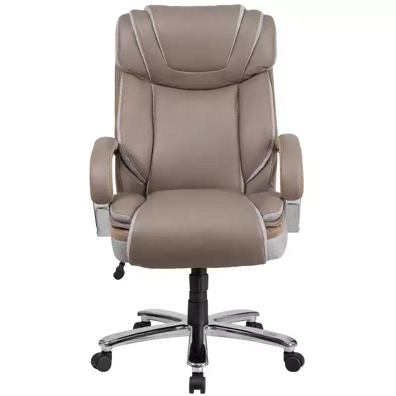 Flash Furniture HERCULES Series Big & Tall 500 lb. Rated LeatherSoft Executive Swivel Ergonomic Office Chair with Extra Wide Seat