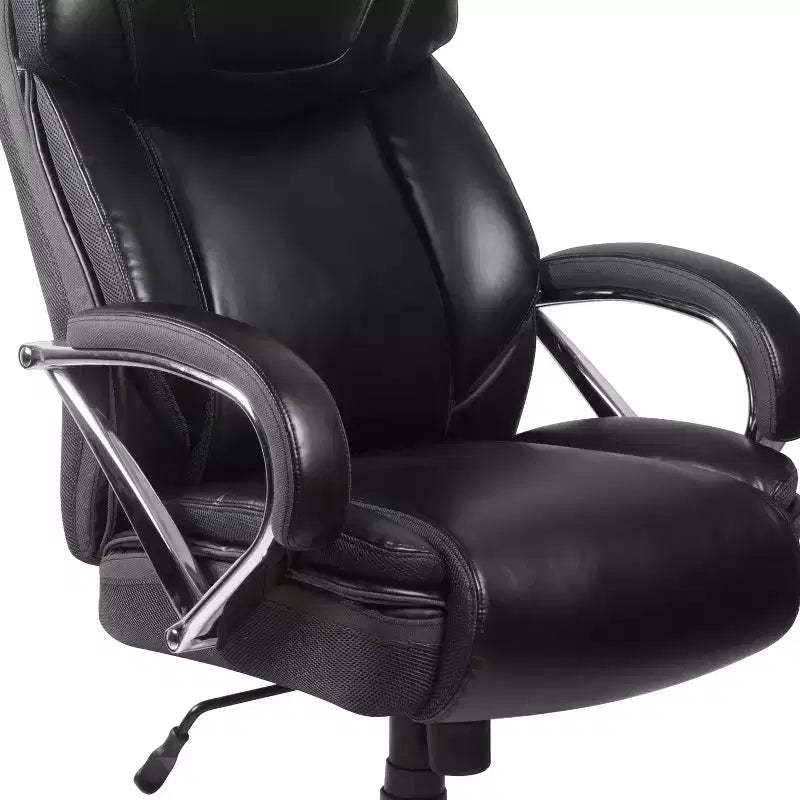 Flash Furniture HERCULES Series Big & Tall 500 lb. Rated LeatherSoft Executive Swivel Ergonomic Office Chair with Extra Wide Seat