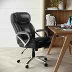 Flash Furniture HERCULES Series Big & Tall 500 lb. Rated LeatherSoft Executive Swivel Ergonomic Office Chair with Extra Wide Seat