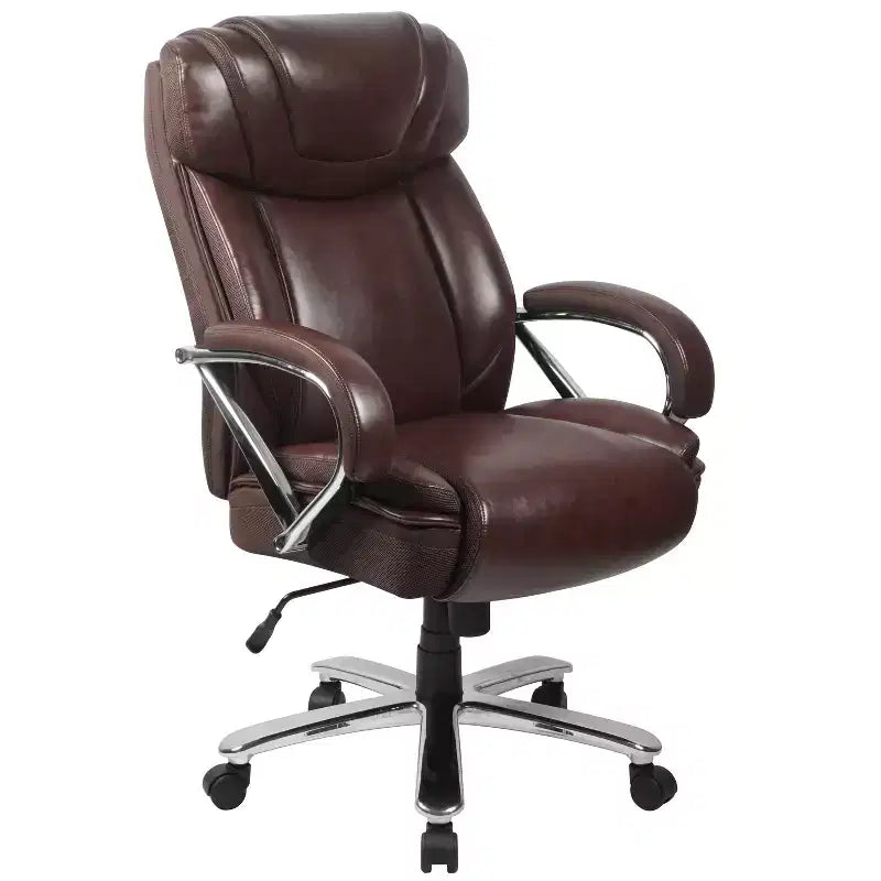 Sedia da ufficio ergonomica girevole Flash Furniture HERCULES Series Big & Tall, in pelle Soft, con capacità di carico di 227 kg e sedile extra-largo