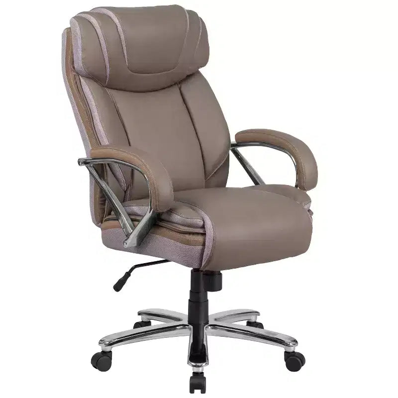 Sedia da ufficio ergonomica girevole Flash Furniture HERCULES Series Big & Tall, in pelle Soft, con capacità di carico di 227 kg e sedile extra-largo