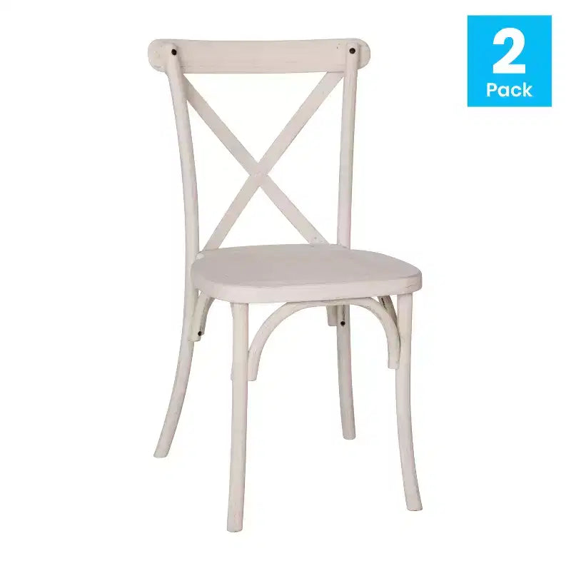 Flash Furniture confezione da 2 sedie X-Back in resina Advantage