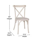 Flash Furniture confezione da 2 sedie X-Back in resina Advantage
