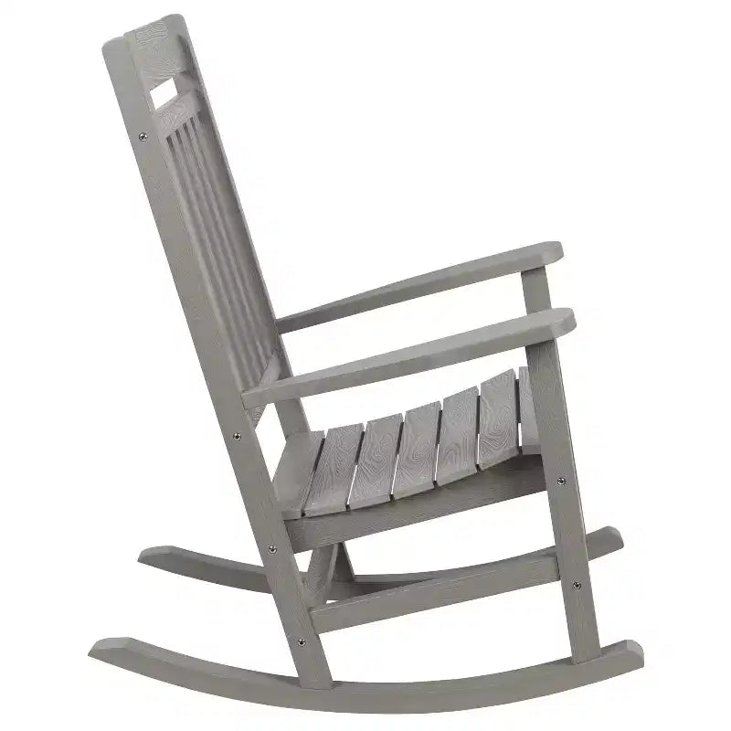 Sedia a dondolo Flash Furniture Winston in legno di resina sintetica per tutte le stagioni