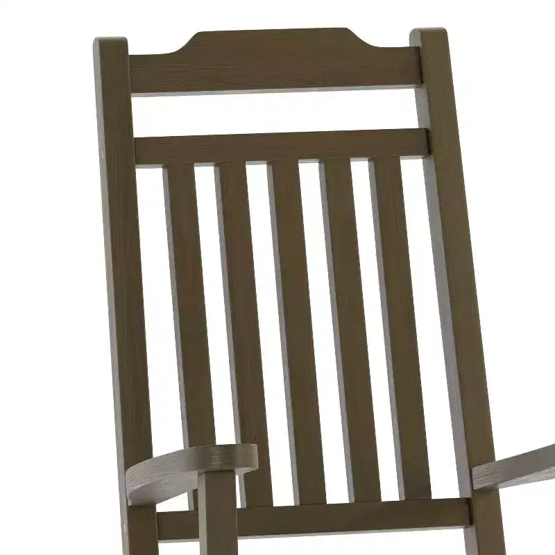Sedia a dondolo Flash Furniture Winston in legno di resina sintetica per tutte le stagioni