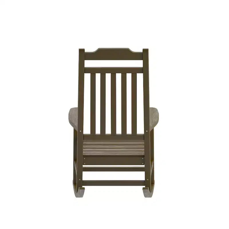 Sedia a dondolo Flash Furniture Winston in legno di resina sintetica per tutte le stagioni