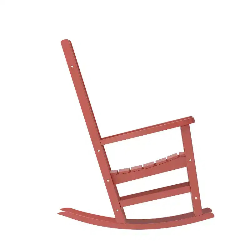 Sedia a dondolo Flash Furniture Winston in legno di resina sintetica per tutte le stagioni