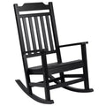 Sedia a dondolo Flash Furniture Winston in legno di resina sintetica per tutte le stagioni