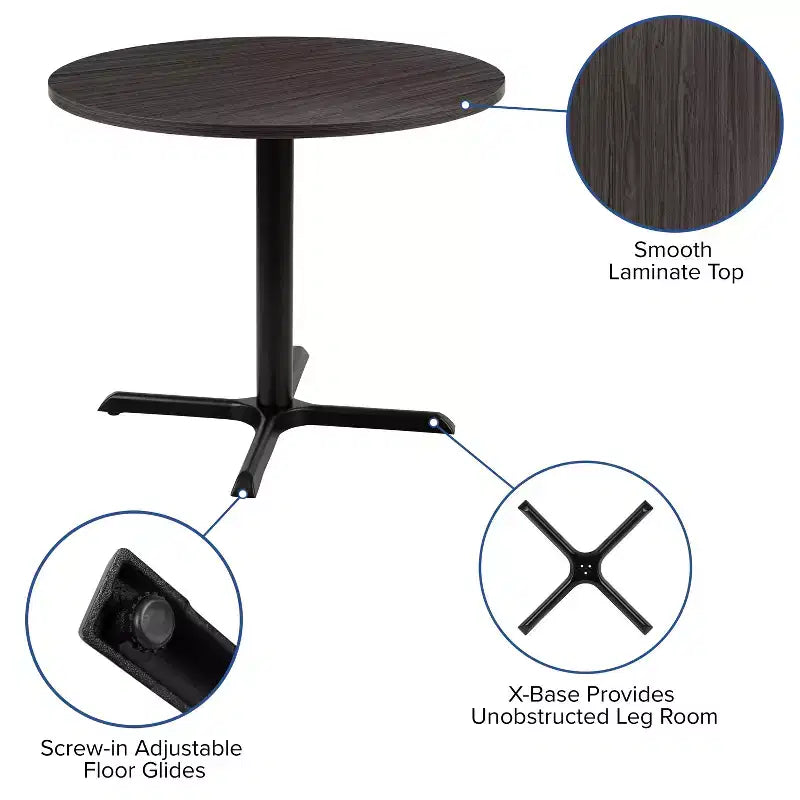 Emma and Oliver 36 Round Multi-Purpose Conference Table - Meeting Table for Office