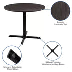 Emma and Oliver 36 Round Multi-Purpose Conference Table - Meeting Table for Office