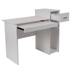 Emma and Oliver White Computer Desk with Shelves and Drawer